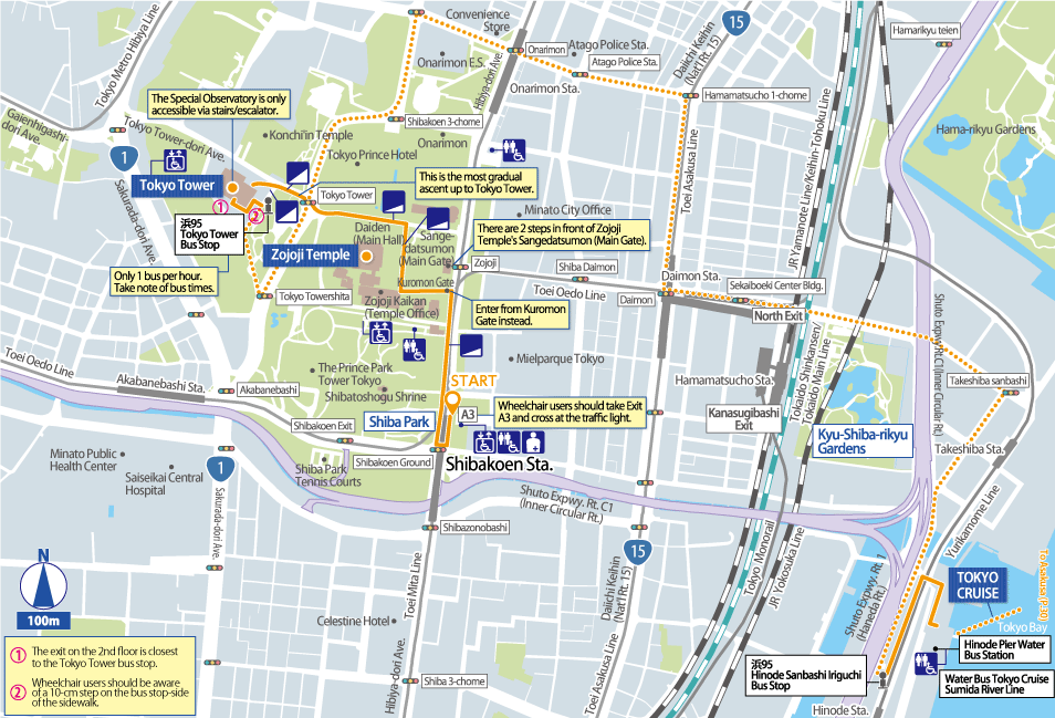 Hamamatsucho-Asakusa Detailed Map