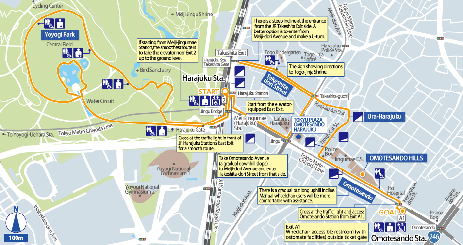 Harajuku Detailed Map